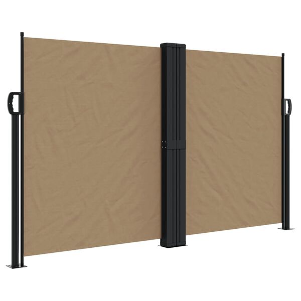 vidaXL Auvent lat&eacute;ral r&eacute;tractable taupe 140x1200 cm