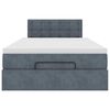 vidaXL Cadre de lit ottoman et matelas gris foncé 120x200 cm velours
