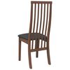 vidaXL Chaises à manger coussins 2 pcs marron bois massif caoutchouc