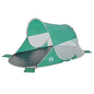 vidaXL Tente de plage vert d'eau escamotable imperm&eacute;able