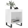 vidaXL Tables de chevet 2 pcs blanc brillant 40x35x50 cm
