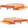 vidaXL Cadre de lit sans matelas cire marron 150x200cm bois pin massif