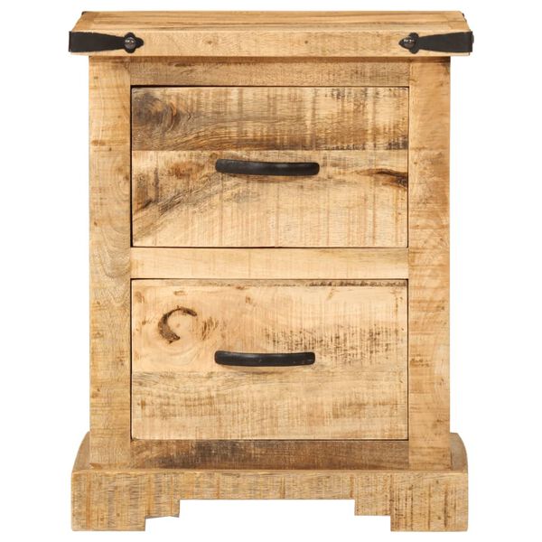 vidaXL Table de chevet 40x35x50 cm bois de manguier massif