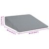 vidaXL Coussin en coin Gris 69 x 64 x 19 cm Mousse &agrave; m&eacute;moire de forme