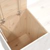 vidaXL Bo&icirc;te &agrave; linge Blanc 88,5x44x66 cm Bois massif de pin