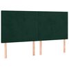 vidaXL Sommier &agrave; lattes de lit et matelas Vert fonc&eacute; 180x200cm Velours