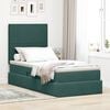 vidaXL Lit avec rangement et LED Vert fonc&eacute; 90 x 190 cm Velours
