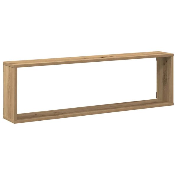 vidaXL &Eacute;tag&egrave;res cube murales 4 pcs ch&ecirc;ne artisanal 100x15x30 cm