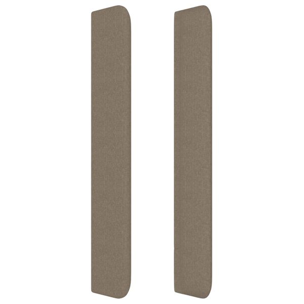 vidaXL T&ecirc;te de lit avec oreilles Taupe 183x16x118/128 cm Tissu