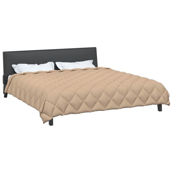 vidaXL Duvet d'hiver Taupe 200 x 200 cm Microfibre