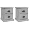 vidaXL Tables de chevet 2 pcs gris b&eacute;ton 39x39x47,5 cm bois ing&eacute;nierie