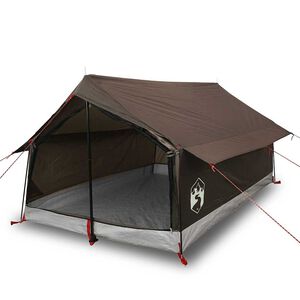 vidaXL Tente de camping 2 personnes marron imperm&eacute;able