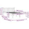 vidaXL Cadre de lit sans matelas cire marron 140x200cm bois pin massif