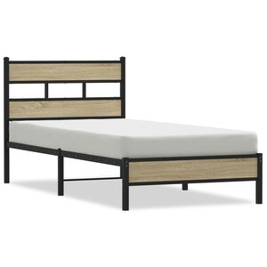 vidaXL Cadre de lit sans matelas ch&ecirc;ne sonoma 75x190 cm