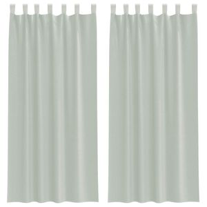 vidaXL Rideaux en voile avec boucles 2 pcs gris clair 140x225 cm
