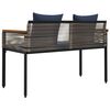 vidaXL Banc ext&eacute;rieur Gris et bleu marine 117 x 54 x 74.5 cm polyrotin