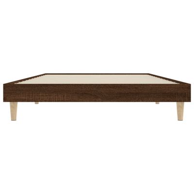 vidaXL Cadre de lit sans matelas chêne marron 90x200cm bois ingénierie