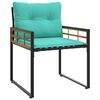vidaXL Ensemble de meubles d'ext&eacute;rieur avec coussin 4 pcs Turquoise