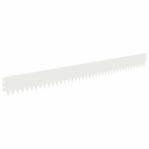 vidaXL Bordure de Pelouse 50 pc 103 x 10 cm Acier Blanc