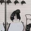 vidaXL Porte-selle pliable mural noir fer