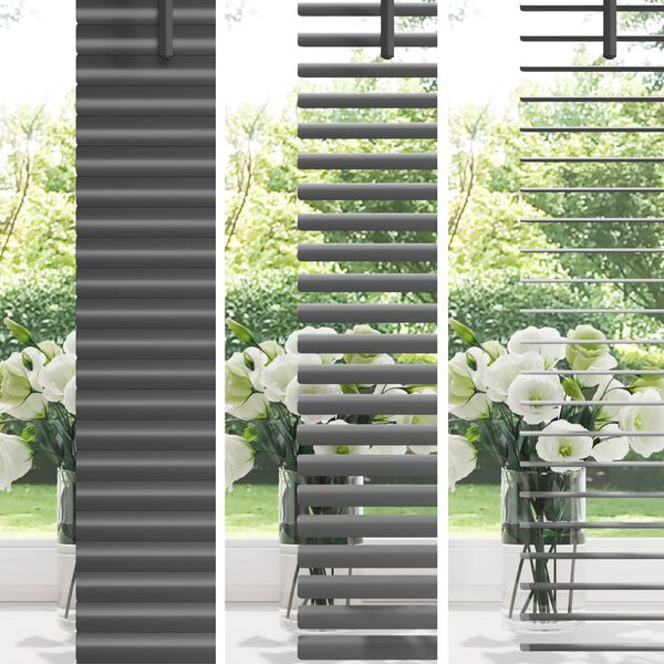 vidaXL Store V&eacute;nitien R&eacute;glable Gris Argent&eacute; 150 x 80 cm PVC