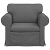 vidaXL Canap&eacute; 60cm Gris fonc&eacute; M&eacute;tал