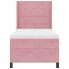 vidaXL Lit &agrave; ressorts avec matelas Rose 100 x 200 cm Velours