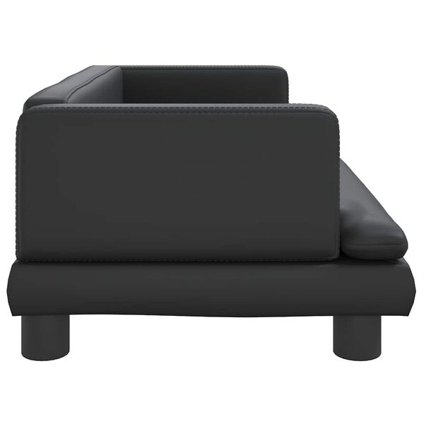 vidaXL Lit pour chien noir 80x45x30 cm similicuir