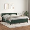 vidaXL Sommier &agrave; lattes de lit et matelas Vert fonc&eacute; 180x200cm Velours