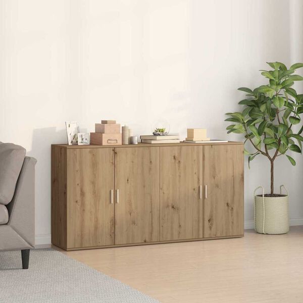 vidaXL Buffet 2 pcs Ch&ecirc;ne artisanal 79 x 38 x 80 cm Bois d'ing&eacute;nierie