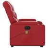 vidaXL Fauteuil inclinable de massage &eacute;lectrique rouge similicuir