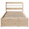 vidaXL Cadre de lit avec t&ecirc;te de lit sans matelas 90x190 cm