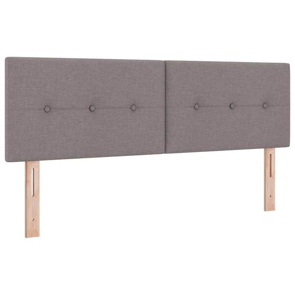 vidaXL T&ecirc;te de lit avec t&ecirc;te de lit Taupe 160 cm Cuir synth&eacute;tique