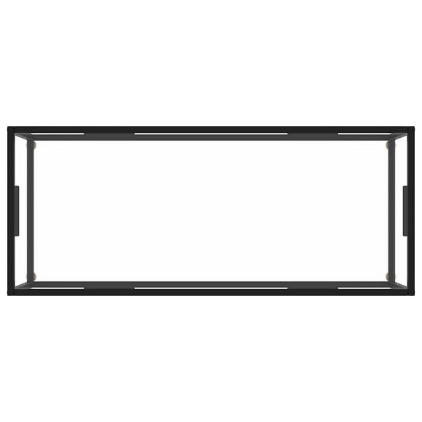 vidaXL Table basse Noir avec verre tremp&eacute; 120x60x35 cm