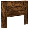 vidaXL T&ecirc;te de lit de rangement avec LED Ch&ecirc;ne fum&eacute; Bois d'ing&eacute;nierie