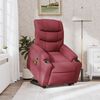 vidaXL Fauteuil inclinable de massage Rouge bordeaux Tissu