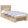 vidaXL Cadre de lit Ch&ecirc;ne Sonoma 90 x 200 cm Bois d'ing&eacute;nierie