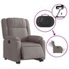 vidaXL Fauteuil inclinable &eacute;lectrique taupe tissu