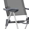 vidaXL Chaises de camping pliables lot de 2 Gris Aluminium