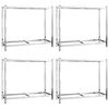 vidaXL Porte-pneus à 2 niveaux 4 pcs Argenté 110x40x110 cm Acier
