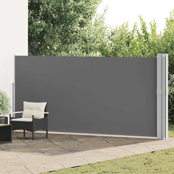 vidaXL Auvent latéral rétractable de patio 170x1200 cm Anthracite