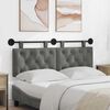 vidaXL T&ecirc;te de lit suspendue Gris fonc&eacute; 150 x 55 x 7 cm Velours