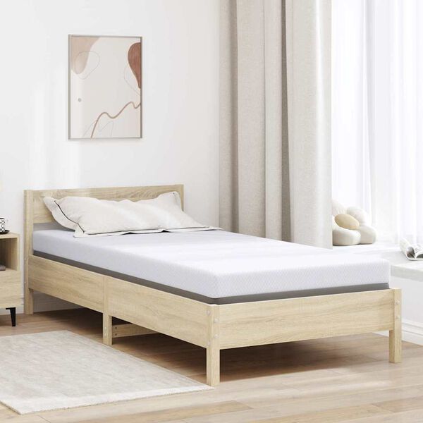 vidaXL Surmatelas Blanc 90 x 200 cm Tissu Jacquard