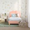 vidaXL Cadre de lit pour tout-petit avec t&ecirc;te de lit Rose 70 x 140 cm