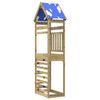 vidaXL Tour de jeu Marron 52,5 x 85 x 265 cm Bois solide impr&eacute;gn&eacute;
