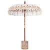 vidaXL Parasol balinais avec base Cr&egrave;me 185 x 185 x 260 cm