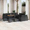 vidaXL Ensemble de canap&eacute; de jardin 14 pcs Noir polyrotin