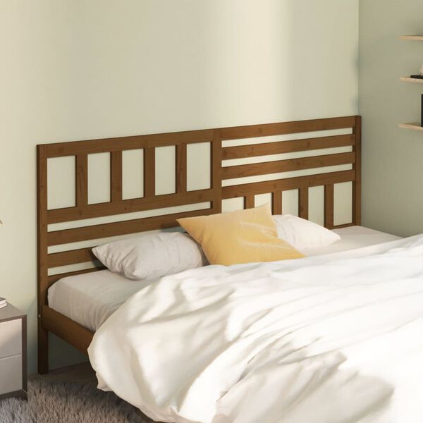 vidaXL T&ecirc;te de lit Marron miel 186x4x100 cm Bois massif de pin