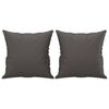 vidaXL Ensemble de canap&eacute;s 4 pcs oreillers et coussins Gris Similicuir