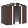 vidaXL Abri de stockage pour jardin Marron 204x132x186 cm Acier